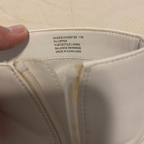 Betsy Johnson white rhinestone heeled booties - Picture 9 of 9